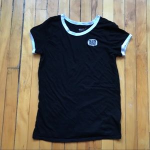 ▫️t o p s || black YAY ringer top▫️